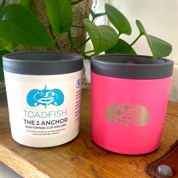 Kitchen Toadfish The Anchor Set Of Two Non Tipping Cup Holders White And Pink Poshmark